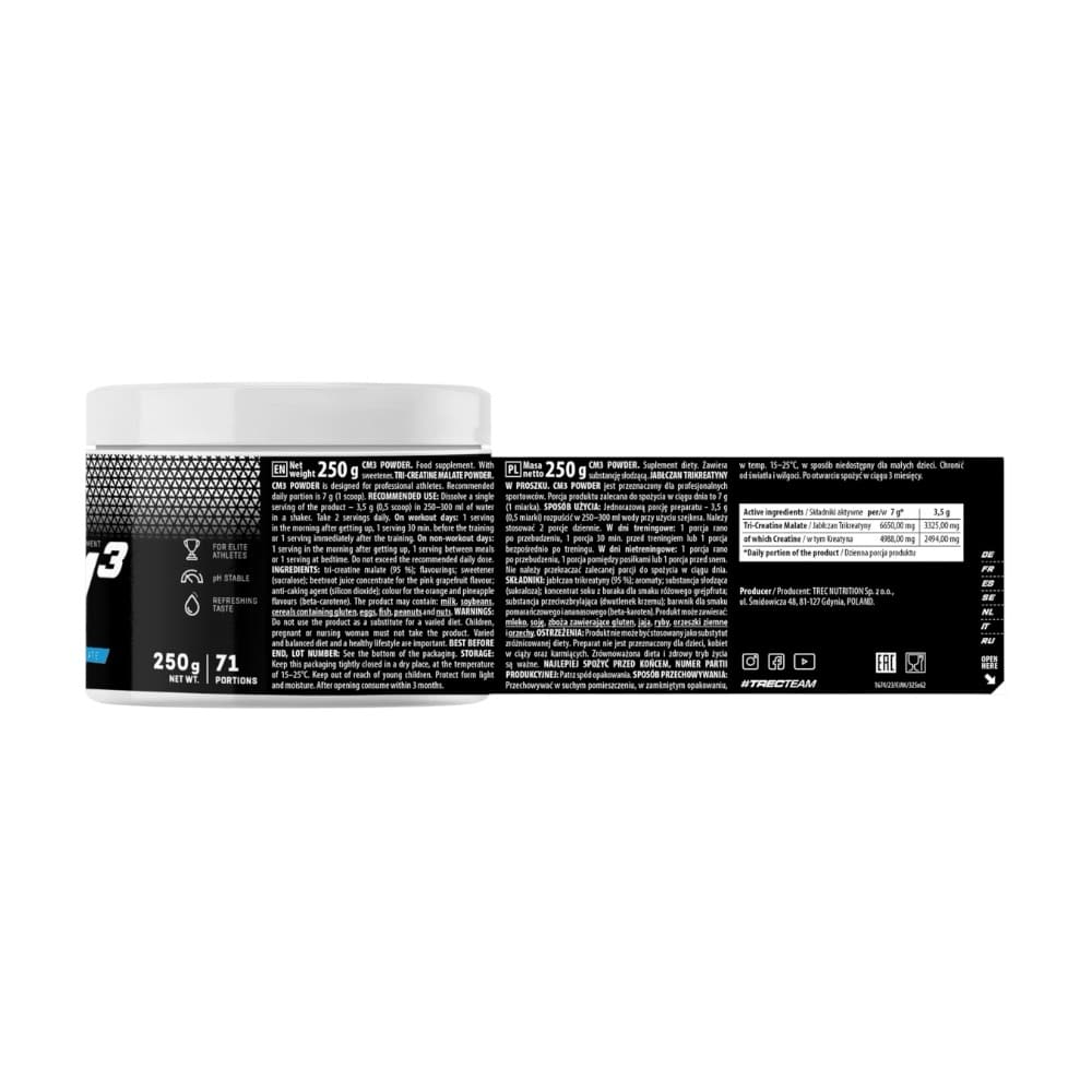 Cm3 Creatine Malate Powder Trec Nutrition Info 250g