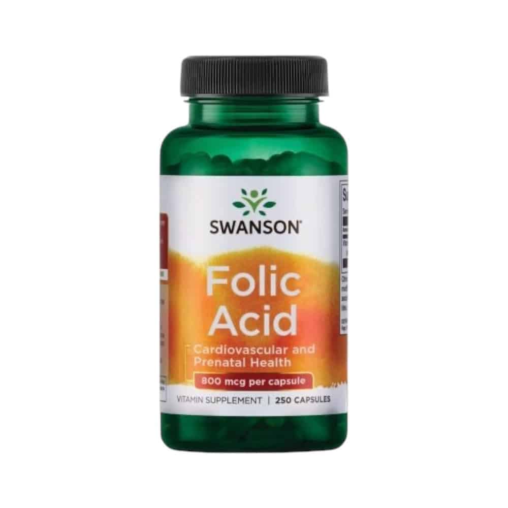 Folic Acid Swanson 800mcg 250 Caps Folic Acid Swanson 800mcg 250 Caps