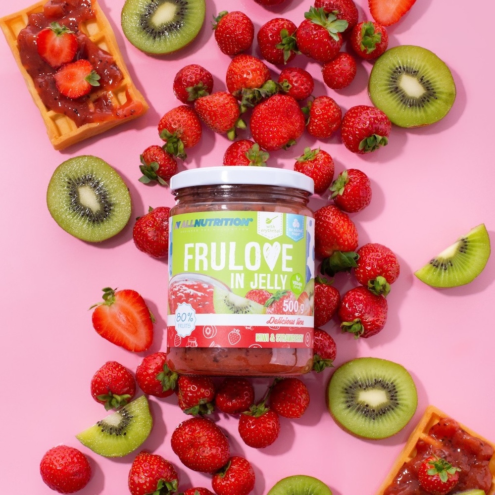 Kiwi Strawberry Frulove In Jelly Jam Allnutrition Picture 500g