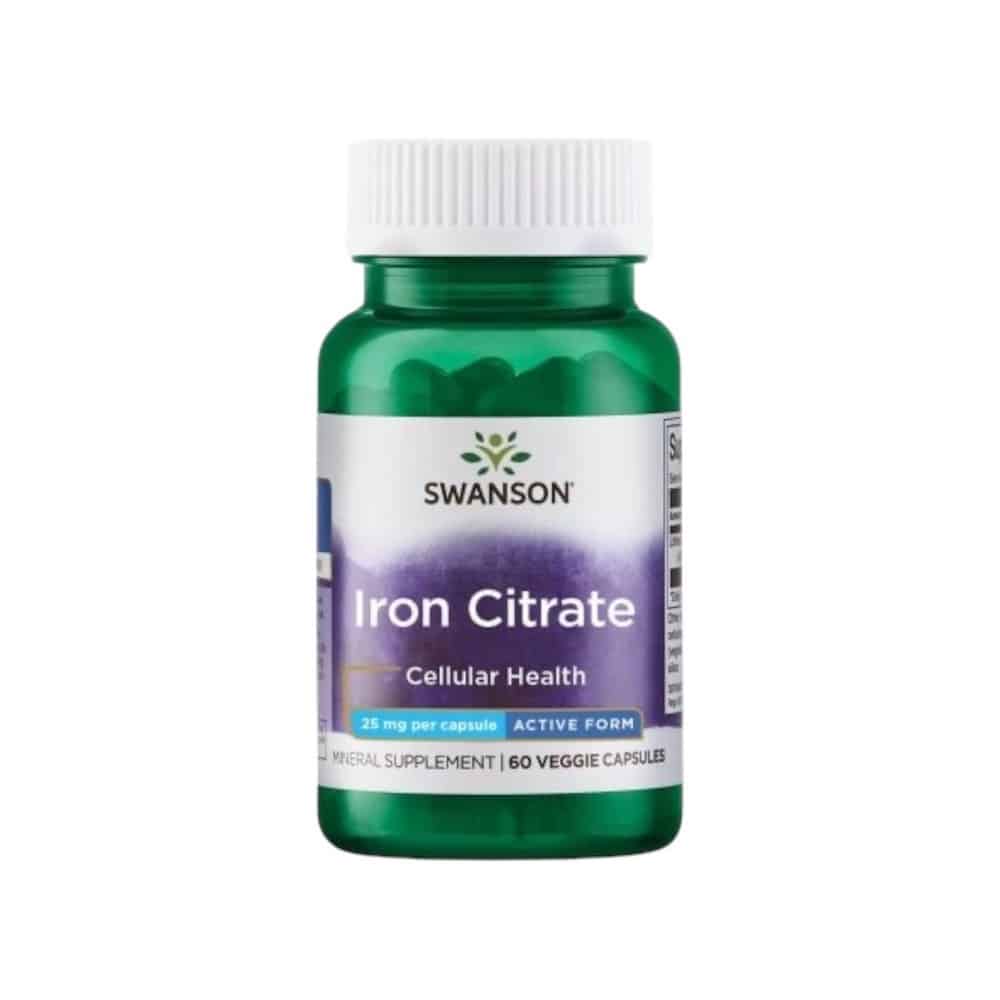 Iron Citrate Swanson 25mg 60 Veg Caps Iron Citrate Swanson 25mg 60 Veg Caps