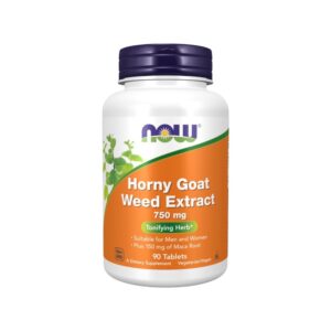 Horny Goat Weed Extract 750mg Now Foods 90 Tablets