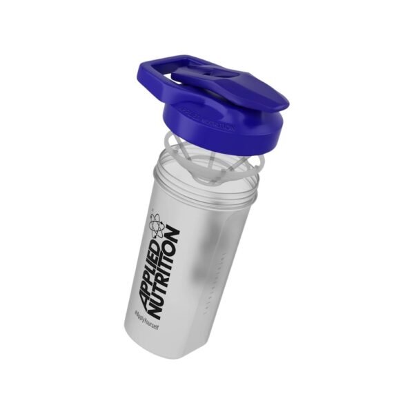 Plastic Shaker Blue Clear Applied Nutrition Side 700ml