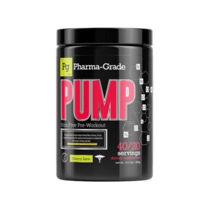Cherry Lime Pump Non Stim Free Pre Workout Preworkout Pharma Grade 400g
