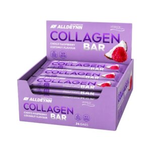 Choco Raspberry Coconut Collagen Bar Alldeynn Allnutrition Box 24 X 40g