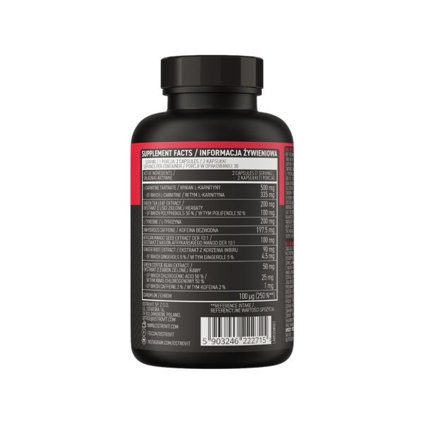 Fat Burner For Women Ostrovit Info 60 Caps
