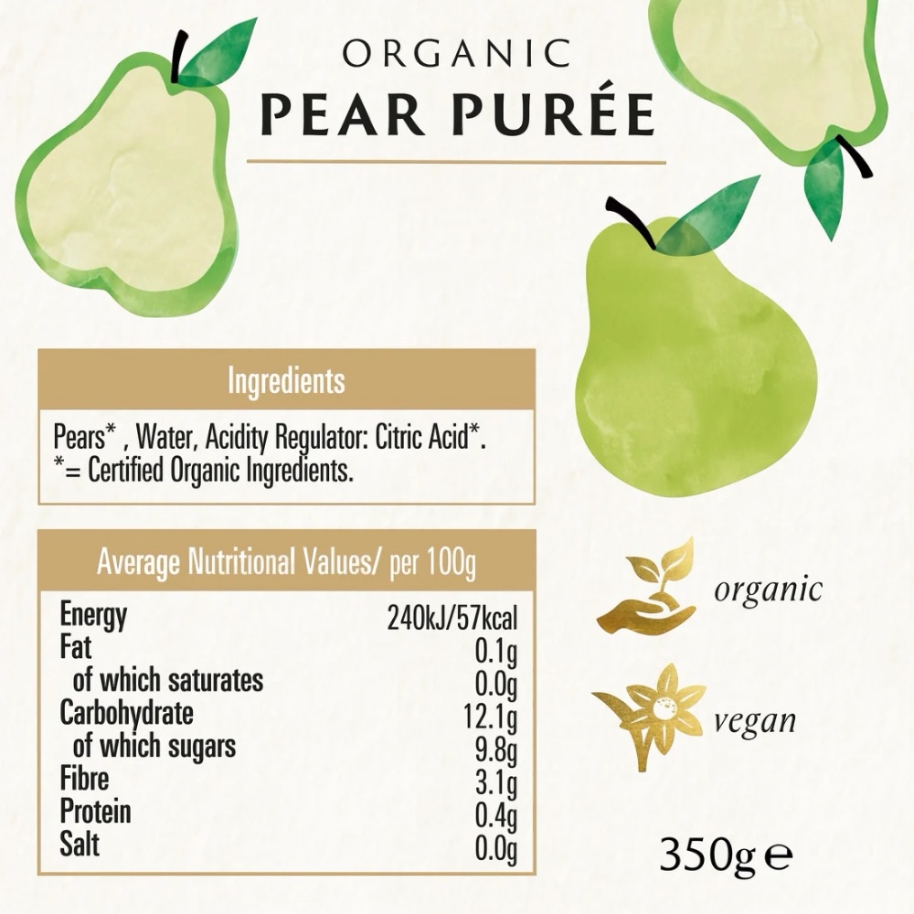 Pear Puree Biona Organic 2 350g