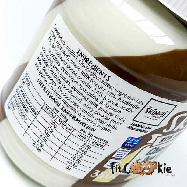 Chocaholic Duo Spread Hazelnut & White Chocolate 350g Skinny Food