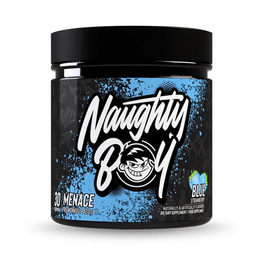 Blue Strawberry Naughty Boy Menace Pre Workout 420g Blue Strawberry Naughty Boy Menace Pre Workout 420g