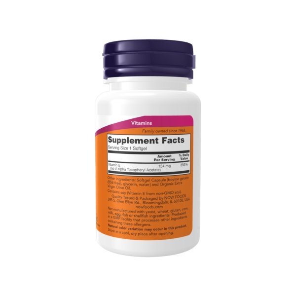 E 200 Vitamin Now Foods Info 100 Softgels