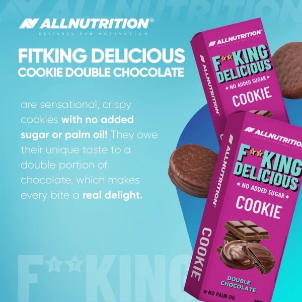 Double Chocolate Fitking Delicious Cookie Allnutrition New Info 128g