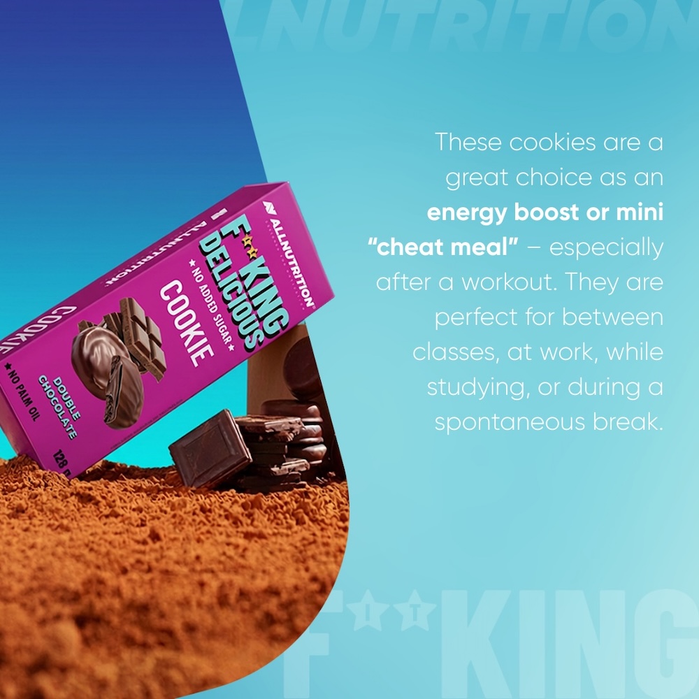 Double Chocolate Fitking Delicious Cookie Allnutrition New Info2 128g