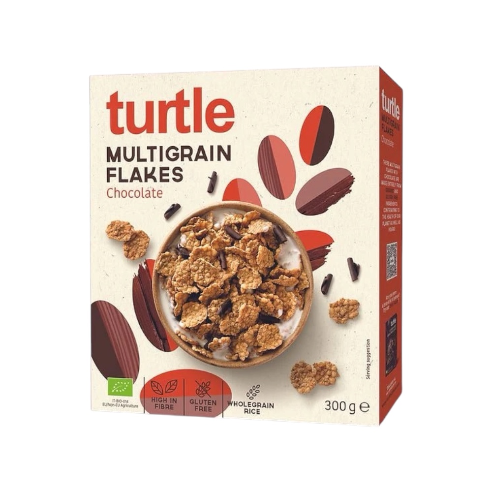 Multigrain Flakes Chocolate Turtle Organic 300g