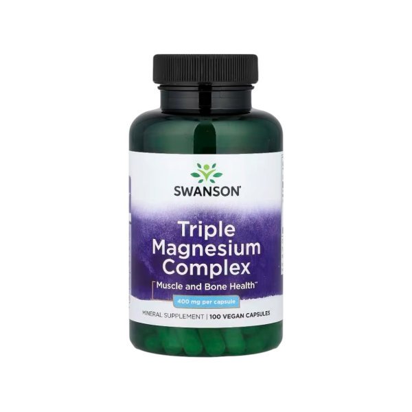 Triple Magnesium Complex Swanson New 100 Vegan Capsules