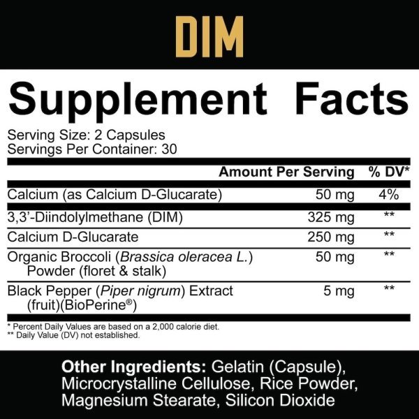 Dim Core Series 5% Nutrition Rich Piana Info 60 Capsules