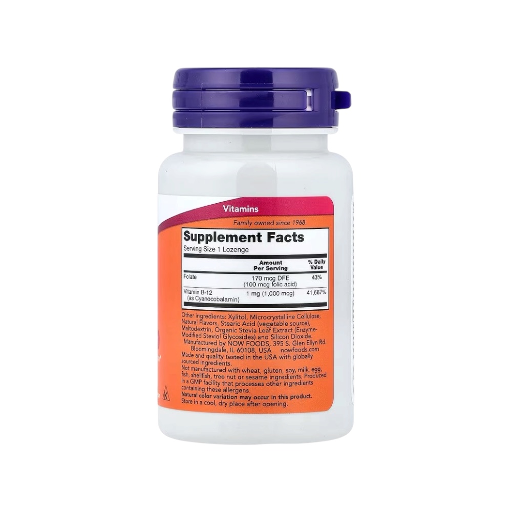 Vitamin B 12 Now Foods Info 100 Lozenges