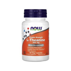L Theanine 200mg Now Foods 60 Veg Capsules