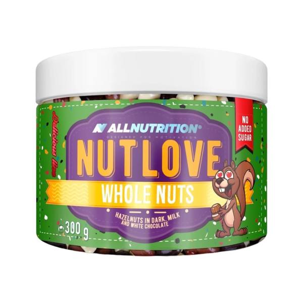 Hazelnuts In Dark Milk And White Chocolate Nutlove Whole Nuts Allnutrition 300g Hazelnuts In Dark Milk And White Chocolate Nutlove Whole Nuts Allnutrition 300g