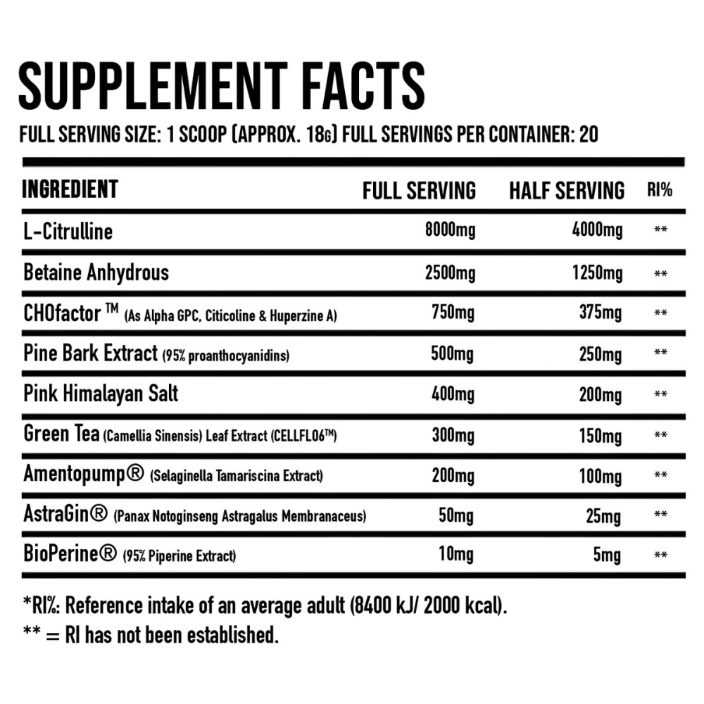 Info Thank Pump Non Stim Preworkout Dna Sports 360g