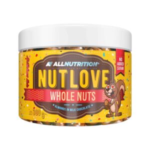 Almonds In Milk Chocolate Nutlove Whole Nuts Allnutrition 300g