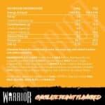 Chocolate Peanut Warrior Creatine Protein Bar Nutrition Info 75g