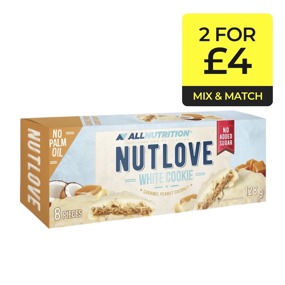 White Cookie Caramel Peanut Coconut Nutlove Cookie Allnutrition 2 For4 128g