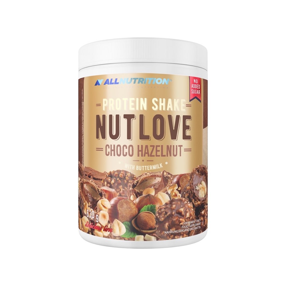 Choco Hazelnut Nutlove Whey Protein Shake Allnutrition 630g Choco Hazelnut Nutlove Whey Protein Shake Allnutrition 630g