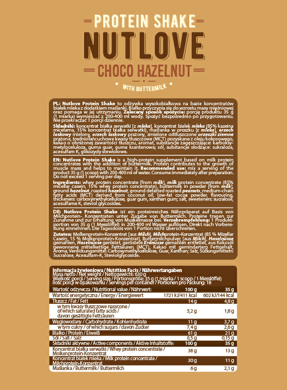 Allnutrition Nutlove Protein Shake Choco Hazelnut