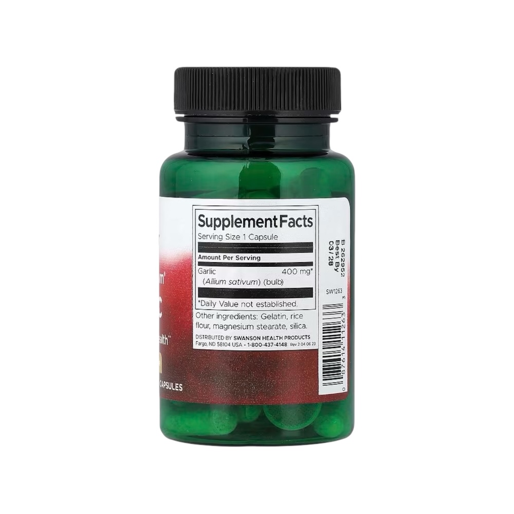 Info Garlic Swanson 400mg 60 Caps