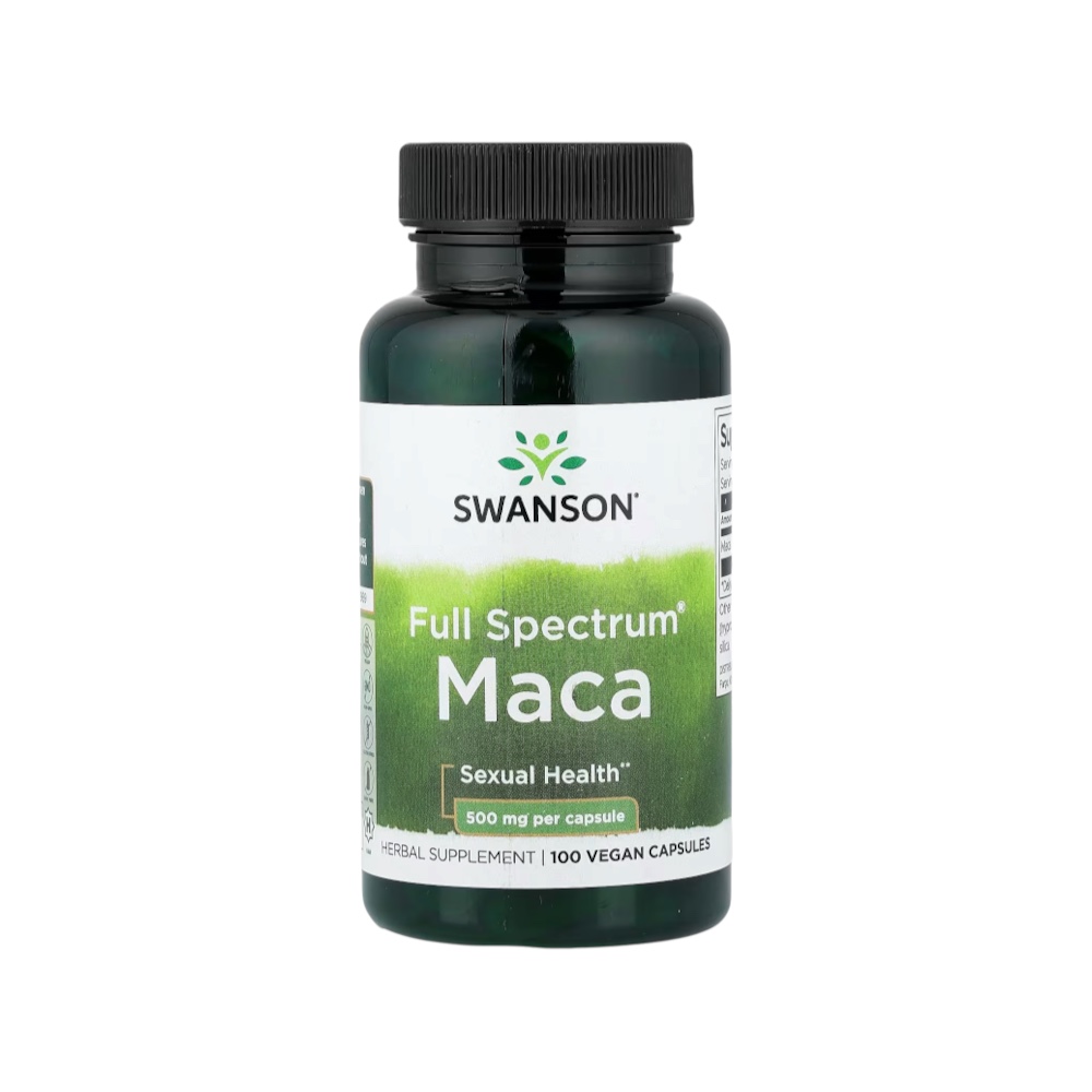 Maca 500mg Swanson New 100 Vegan Capsules