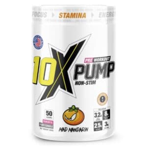 10x Pump Non Stim Pre Workout 600g Mad Mandarin Fitcookie.jpg