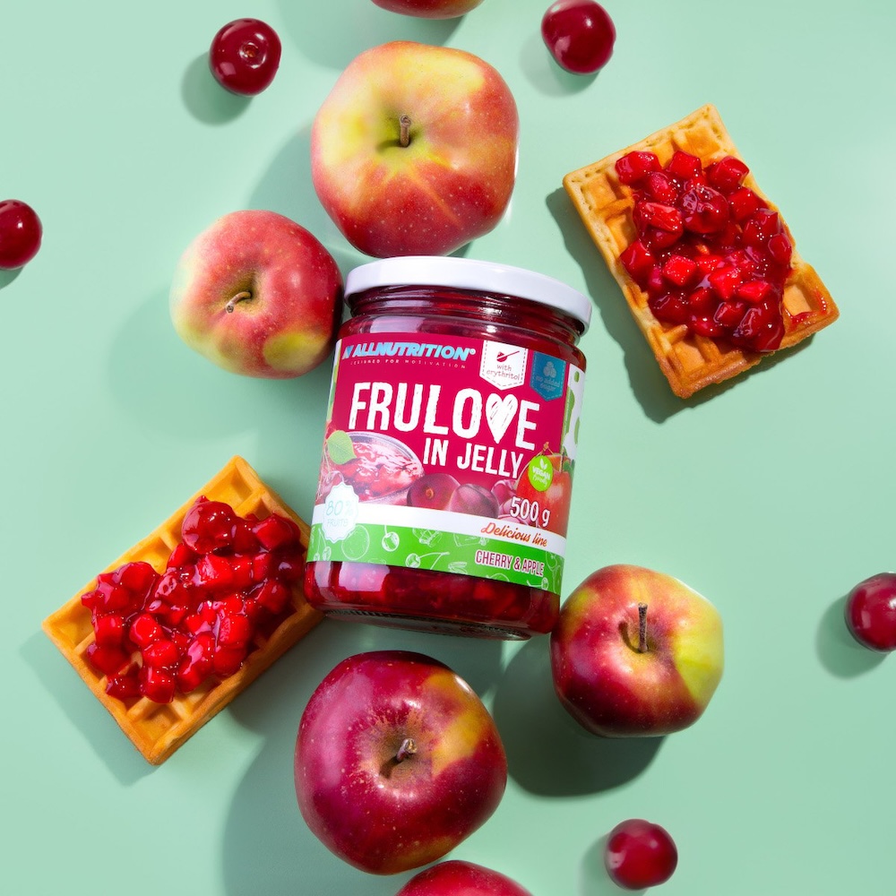 Cherry Apple Frulove In Jelly Jam Allnutrition Picture 500g Cherry Apple Frulove In Jelly Jam Allnutrition Picture 500g