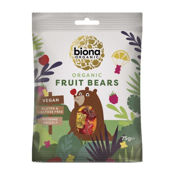Biona Organic Fruit Bears Vegan 75g Fitcookie Uk.jpg