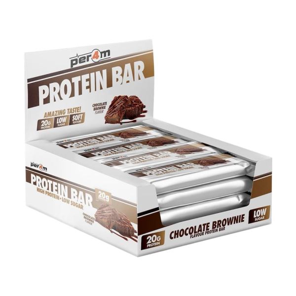 Chocolate Brownie Protein Bars Box Per4m Nutrition 12x 62g