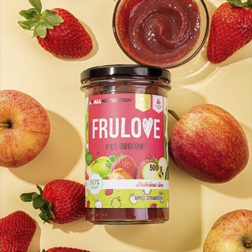 Allnutrition Frulove Mus Owocowy 500g Apple Strawberry.jpg Allnutrition Frulove Mus Owocowy 500g Apple Strawberry.jpg