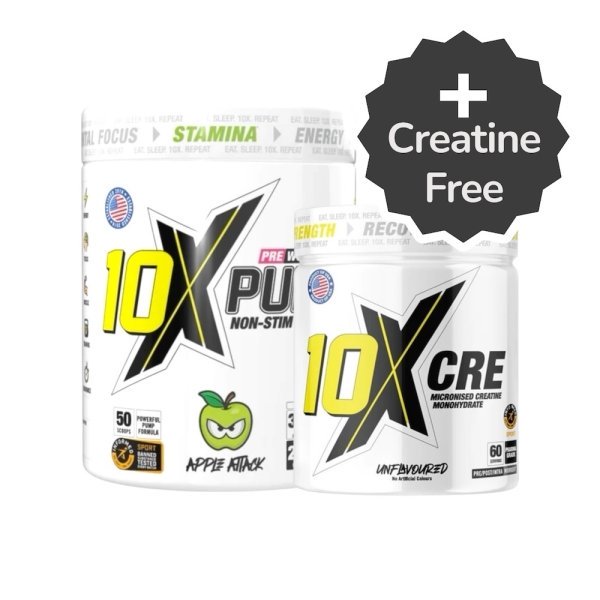 10x Athletic Extreme Pump Non Stim Pre Workout Creatine Free Sale