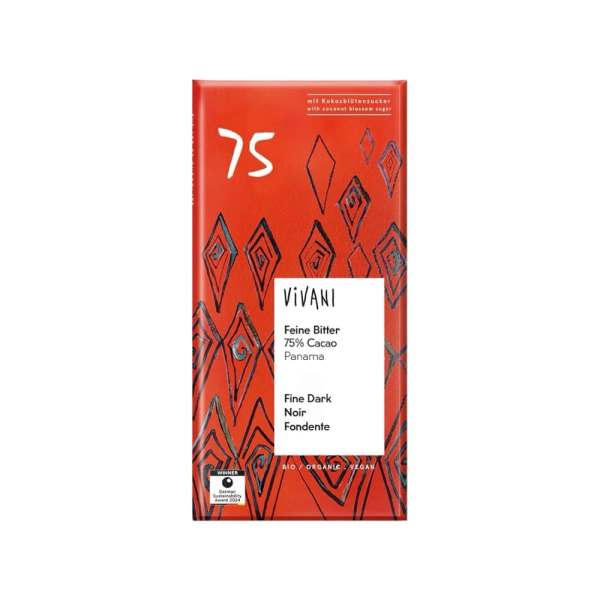 75 75% Fine Dark Chocolate Vivani 80g