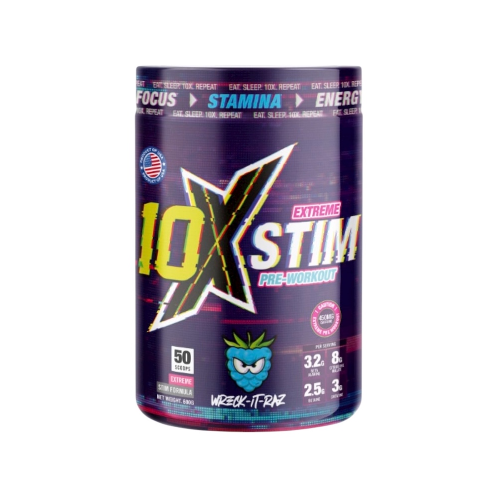 Wreck It Raz 10xathletic 10x Extreme Stim Preworkout 600g Wreck It Raz 10xathletic 10x Extreme Stim Preworkout 600g