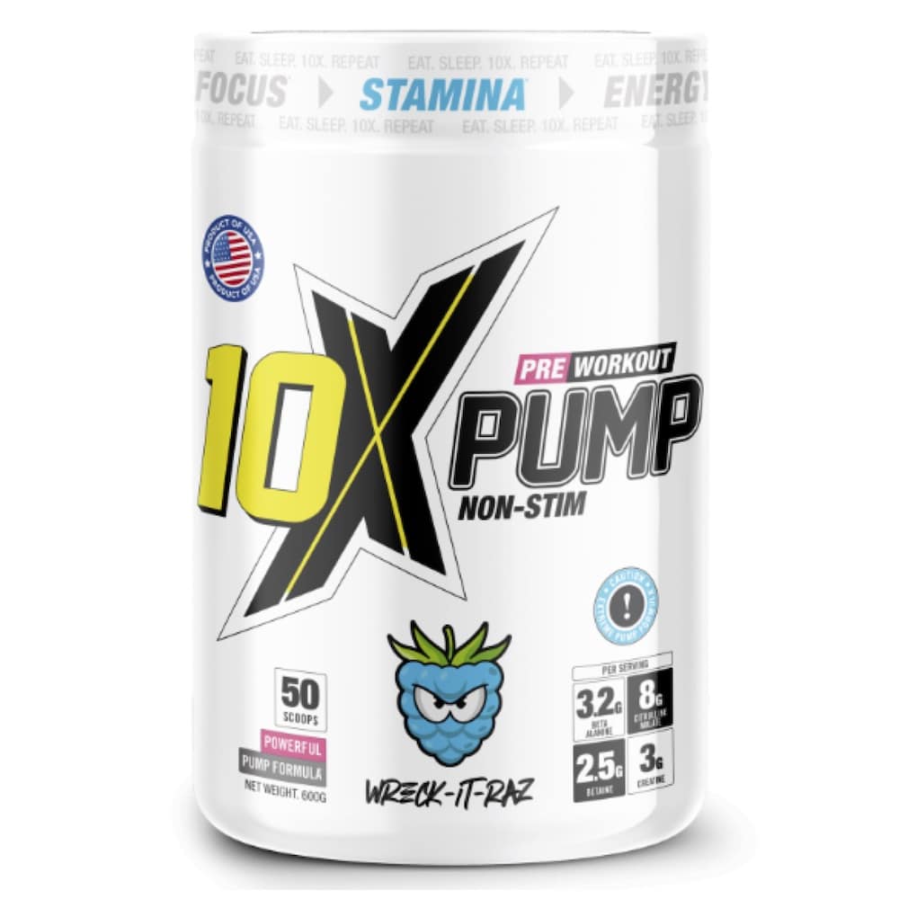10x Pump Non Stim Pre Workout 600g Wreck It Raz Fitcookie 1.jpg 10x Pump Non Stim Pre Workout 600g Wreck It Raz Fitcookie 1.jpg