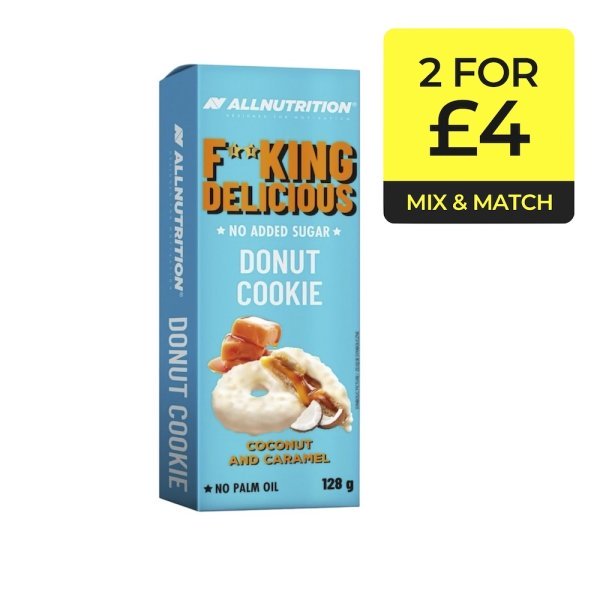 Coconut And Caramel Fitking Delicious Donut Cookie Allnutrition 128g Coconut And Caramel Fitking Delicious Donut Cookie Allnutrition 128g
