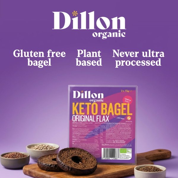 Keto Bagel Original Flax Dillon Organic Info 2x75g