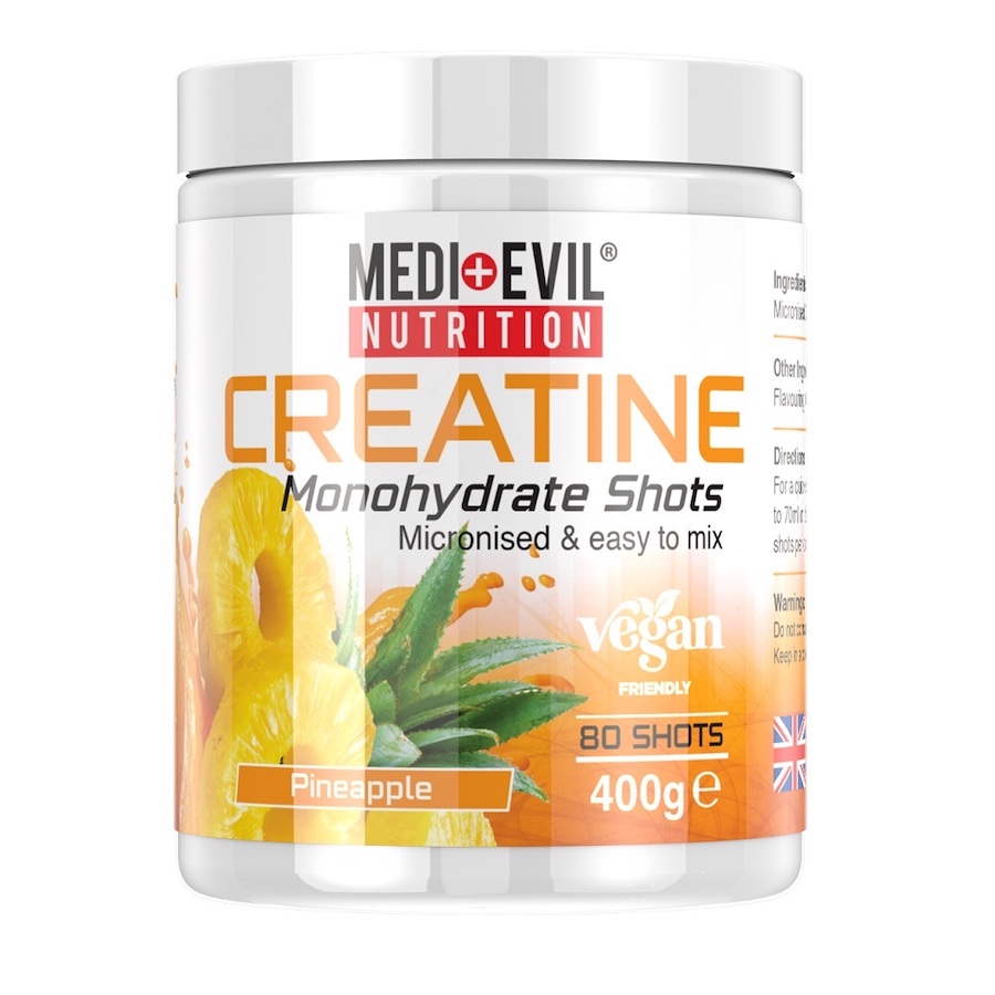 Pineapple Creatine Monohydrate Shots Medi Evil Nutrition 400g Pineapple Creatine Monohydrate Shots Medi Evil Nutrition 400g