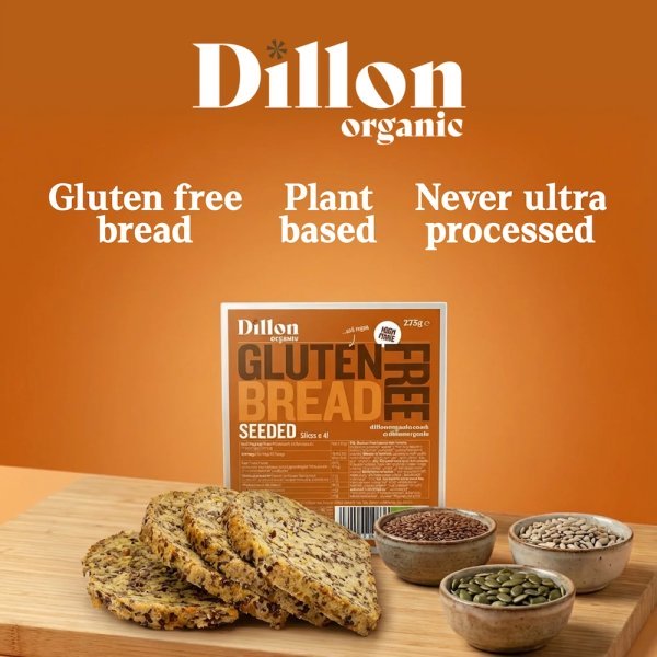 Seeded Gluten Free Bread Dillon Organic Info 275g