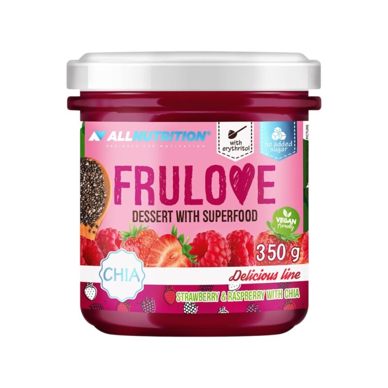 Strawberry Raspberry With Chia Frulove Dessert With Superfood Allnutrition Jam 350g