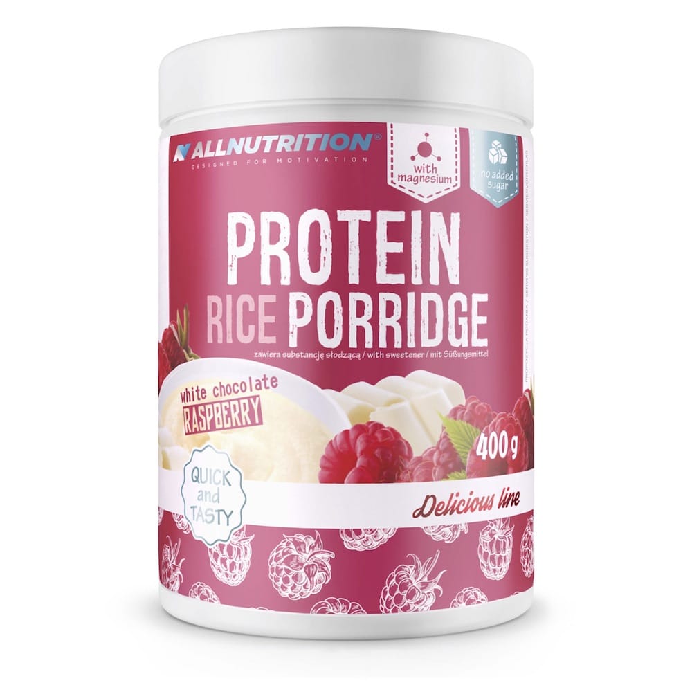 Allnutrition Protein Rice Porridge 400g White Chocolate Raspberry.jpg Allnutrition Protein Rice Porridge 400g White Chocolate Raspberry.jpg