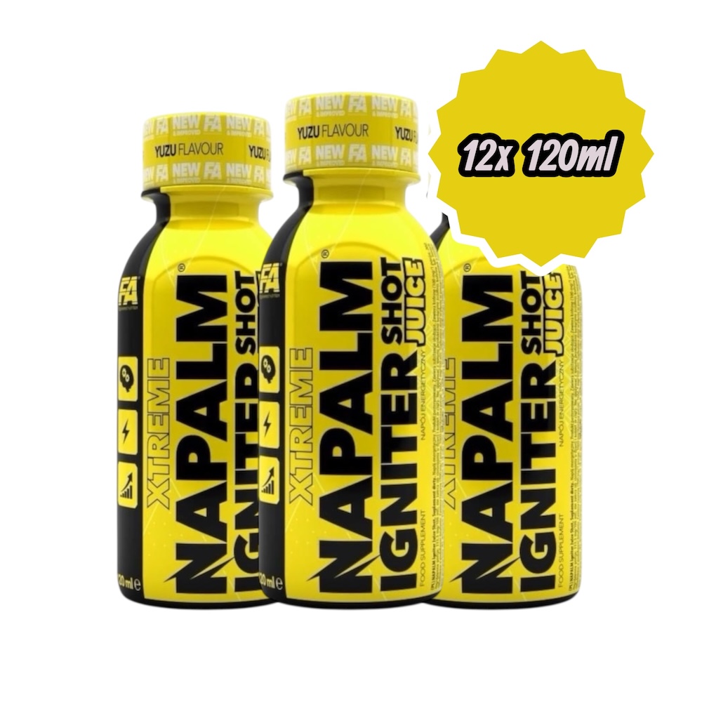 Napalm Igniter Juice Shot Preworkout Fitness Authority Fa 12x120ml