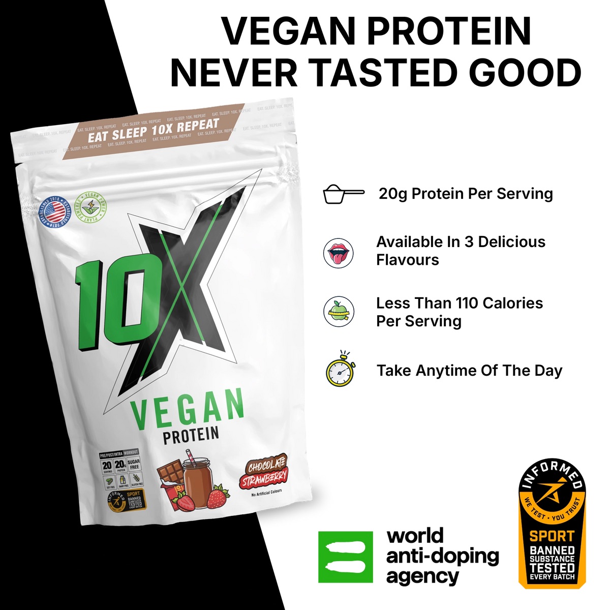 Vegan Protein 10xathletic Info 540g