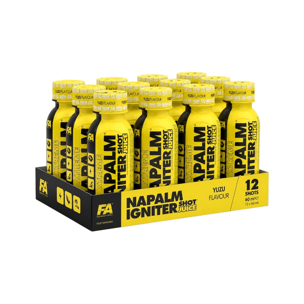 Napalm Igniter Juice Shot Pre Workout Fitness Authority Case Box 12x 60ml Napalm Igniter Juice Shot Pre Workout Fitness Authority Case Box 12x 60ml