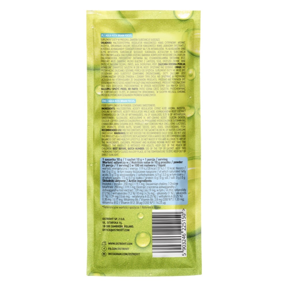 Aqua Kick Brain Focus Green Apple