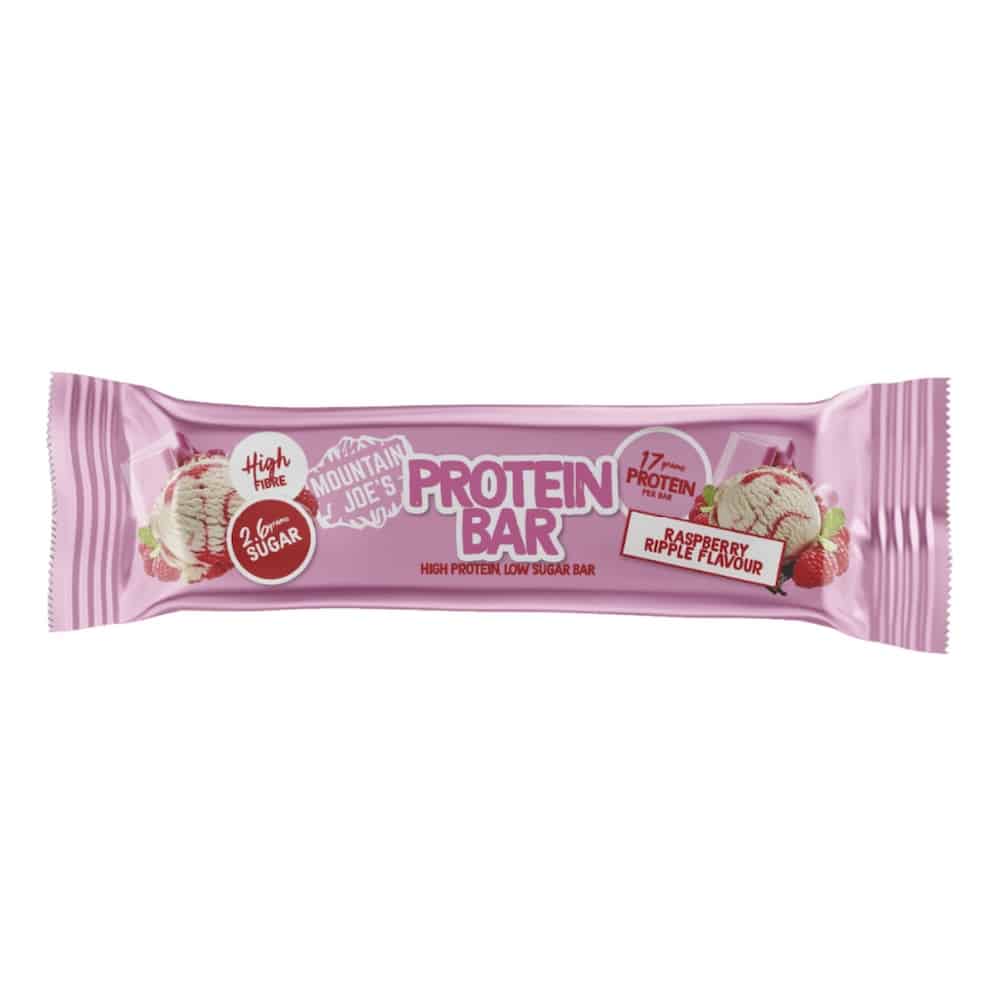 Mountain Joes Protein Bar 55g Raspberry Ripple Mountain Joes Protein Bar 55g Raspberry Ripple