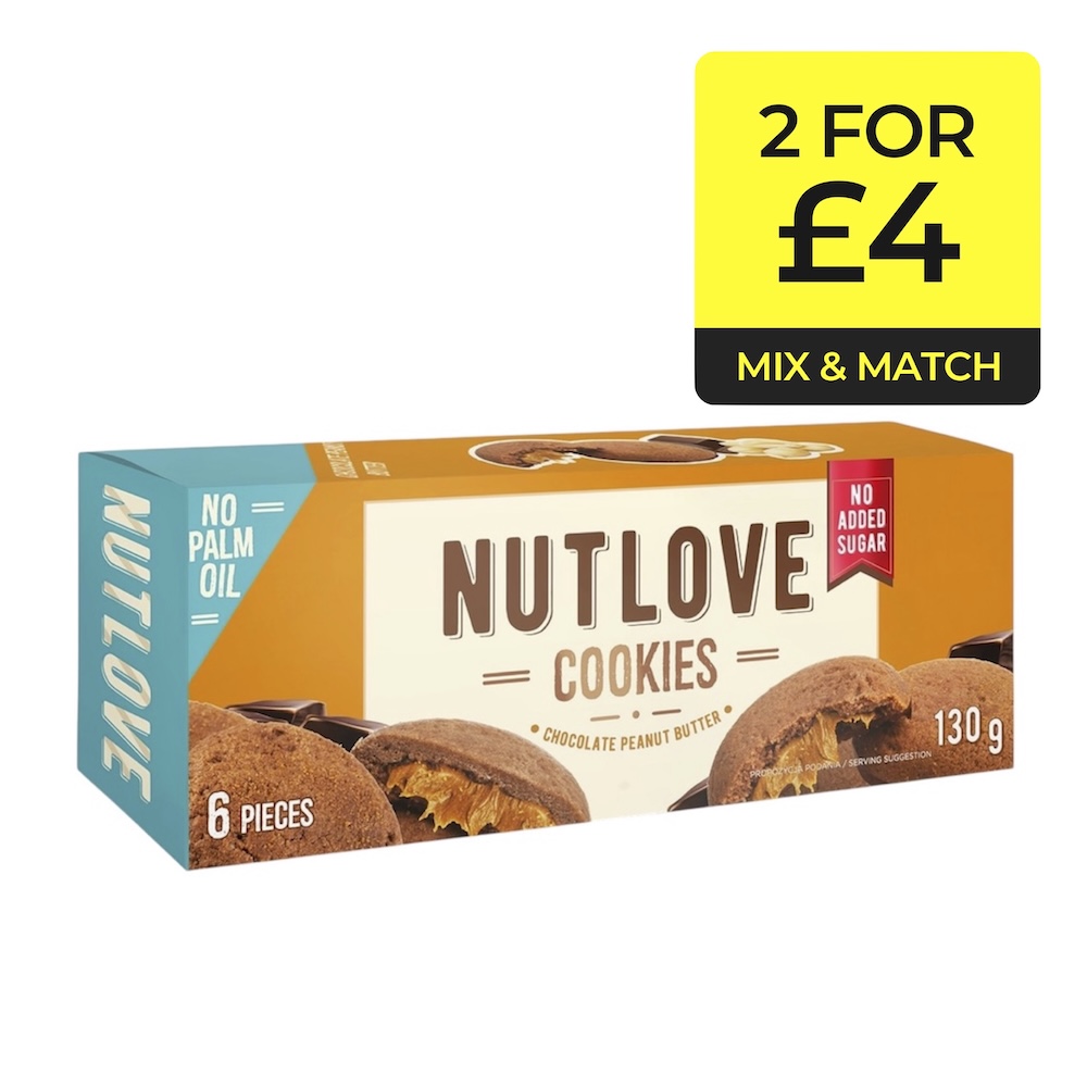 Chocolate Peanut Butter Nutlove Cookies Allnutrition 2for4 130g Chocolate Peanut Butter Nutlove Cookies Allnutrition 2for4 130g